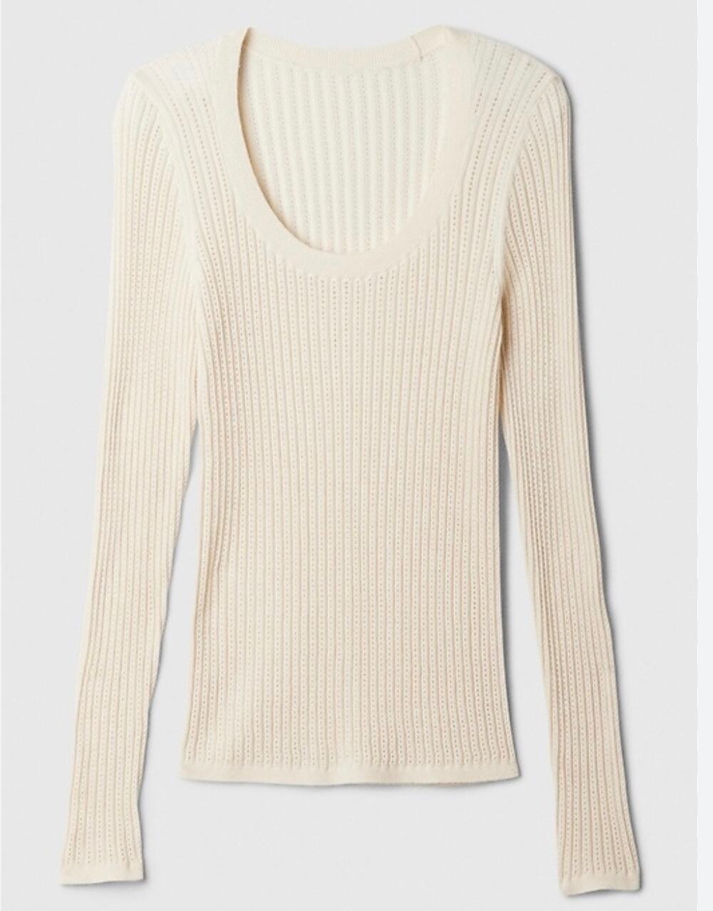 Gap Ribbed Scoopneck Soft Sweater